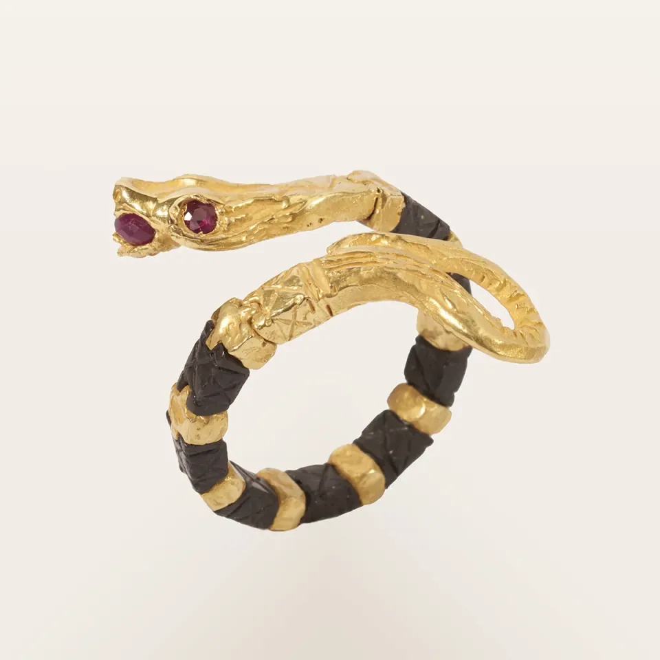 Alfredo Correnti 67 Anello Serpente oro avvolgente
