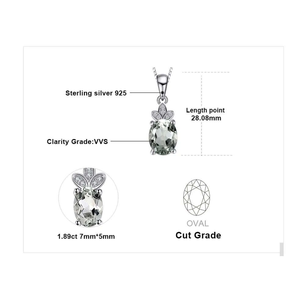 JewelryPalace Classica ovale collana argento 925 ametista verde