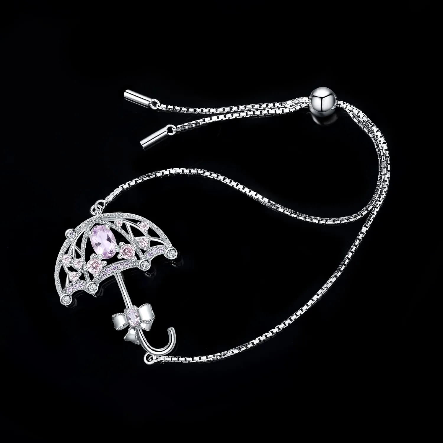JewelryPalace Farfalla bracciale argento ametista regolabile