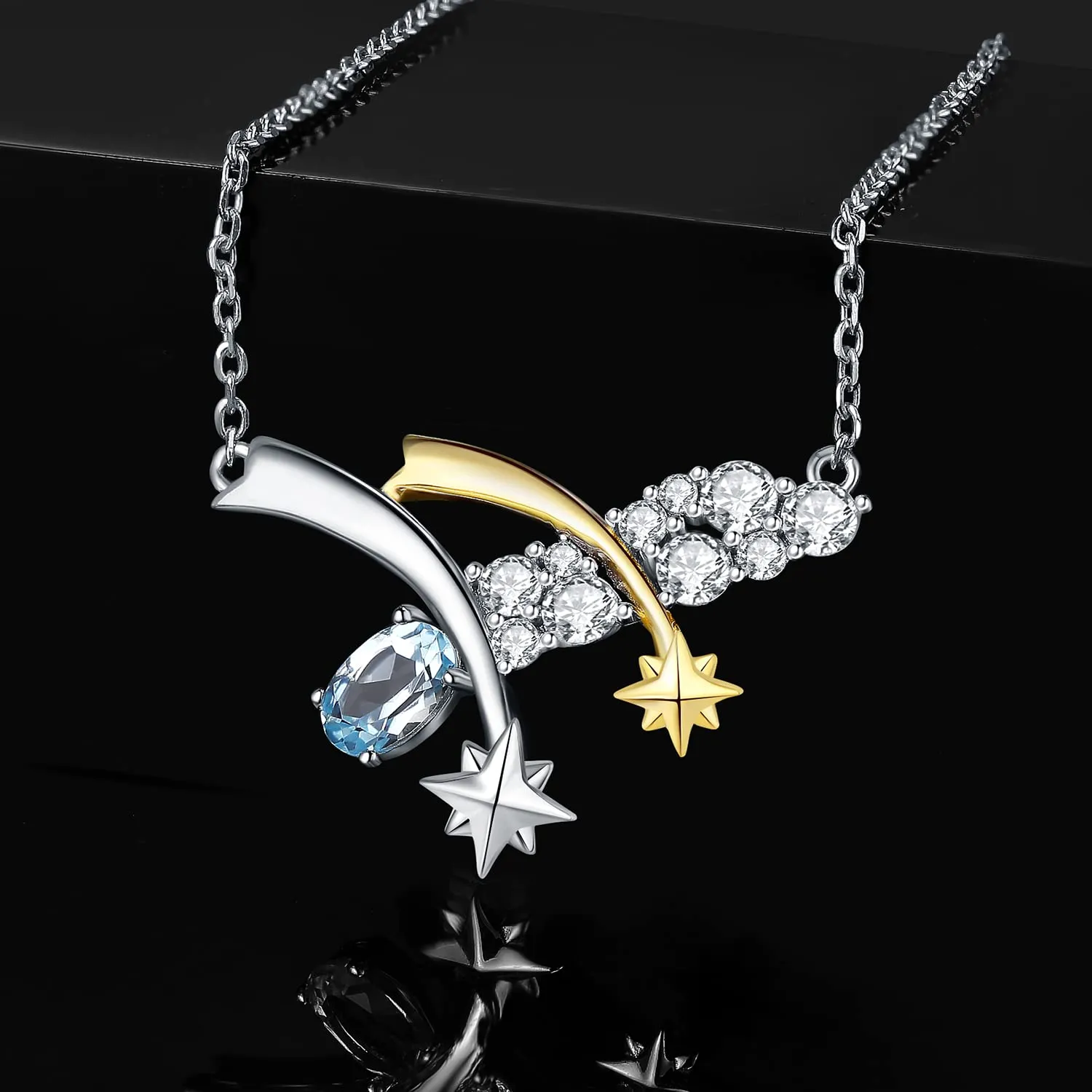 JewelryPalace Pioggia Meteorica Collana Argento 45cm 0.9ct