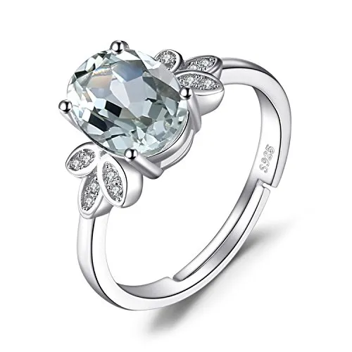 JewelryPalace Classico Anello Argento 925 Ametista Verde Ovale