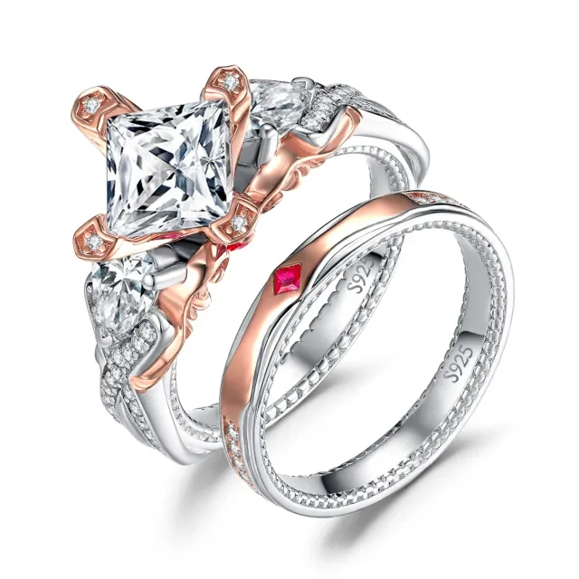 JewelryPalace Vintage Halo anello infinito argento 925 zirconia