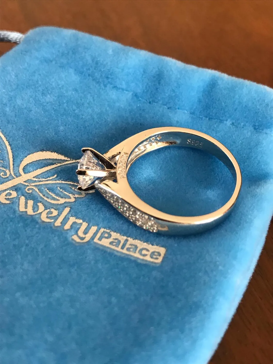 JewelryPalace Anniversario anello argento diamante simulato