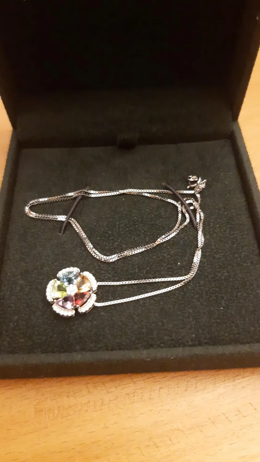 JewelryPalace Fiore collana argento 925 pietre naturali 45 cm