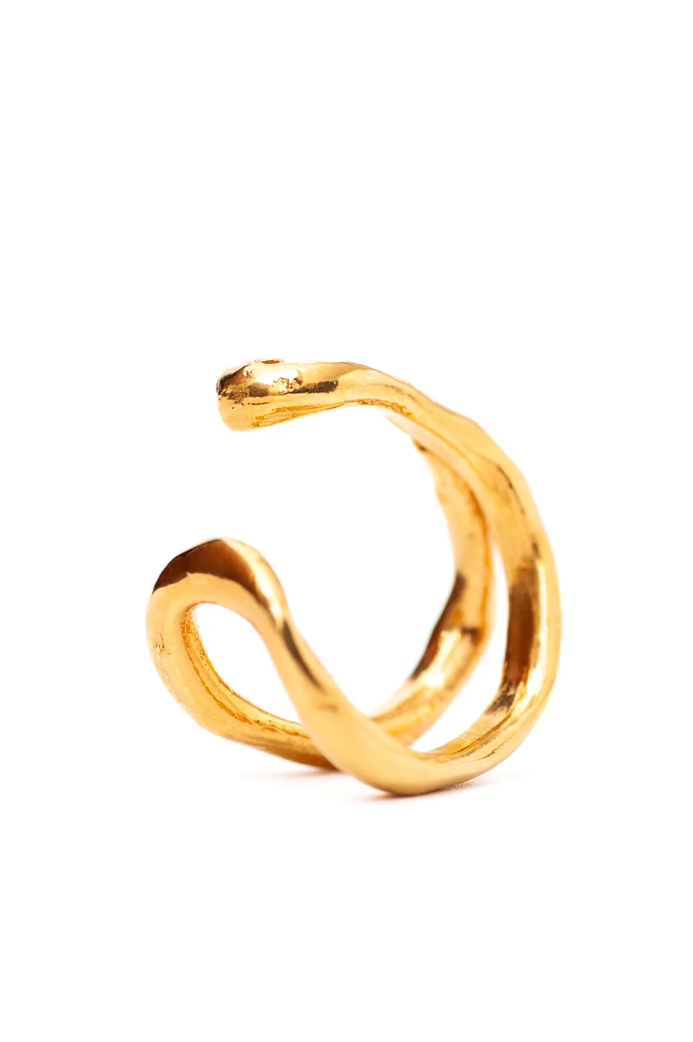 Flor Rubaja Wave Water anello regolabile doppia fascia oro