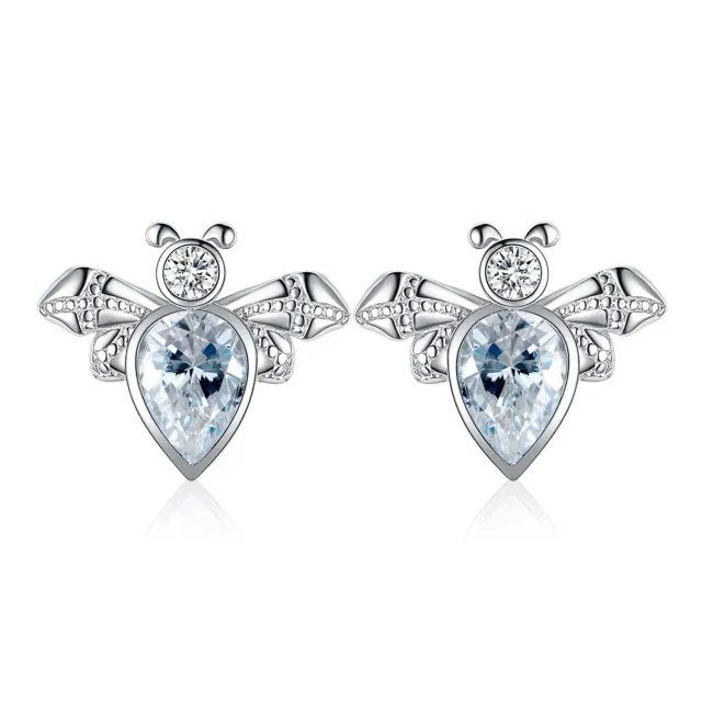 JewelryPalace Ape Pera orecchini argento 925 zirconia 3ct