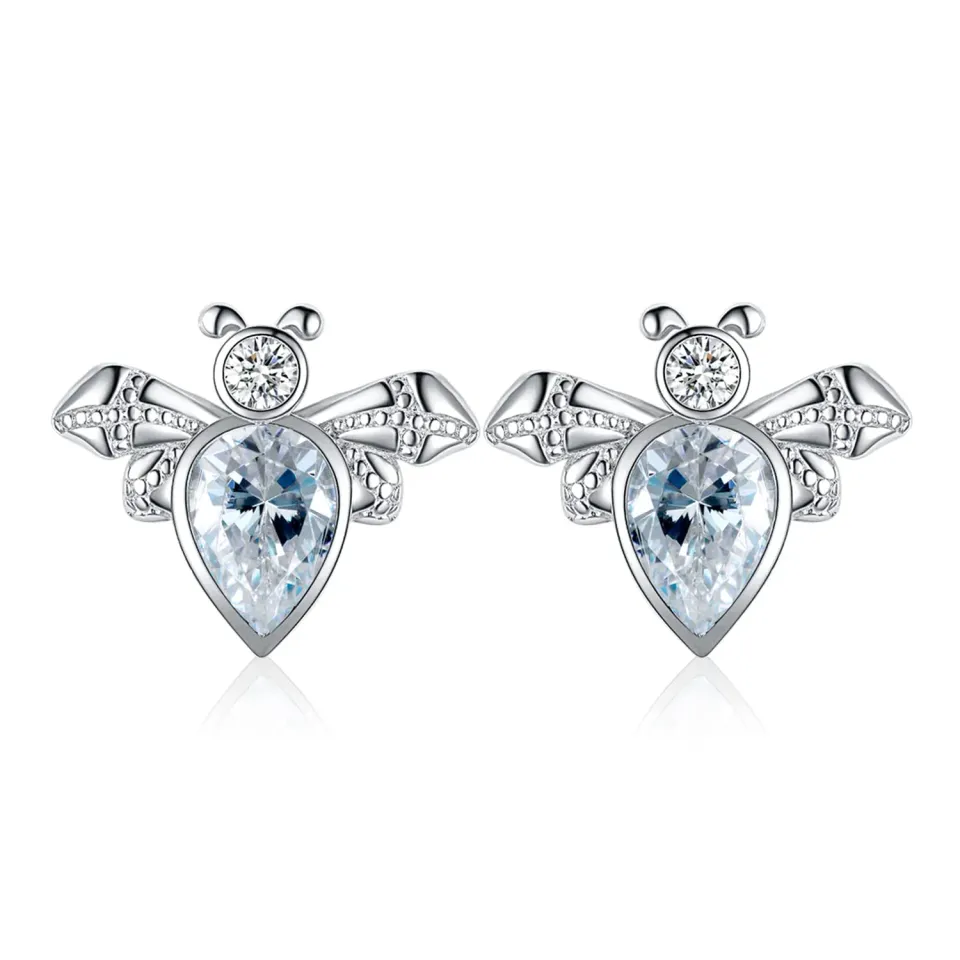 JewelryPalace Ape Pera orecchini argento 925 zirconia 3ct