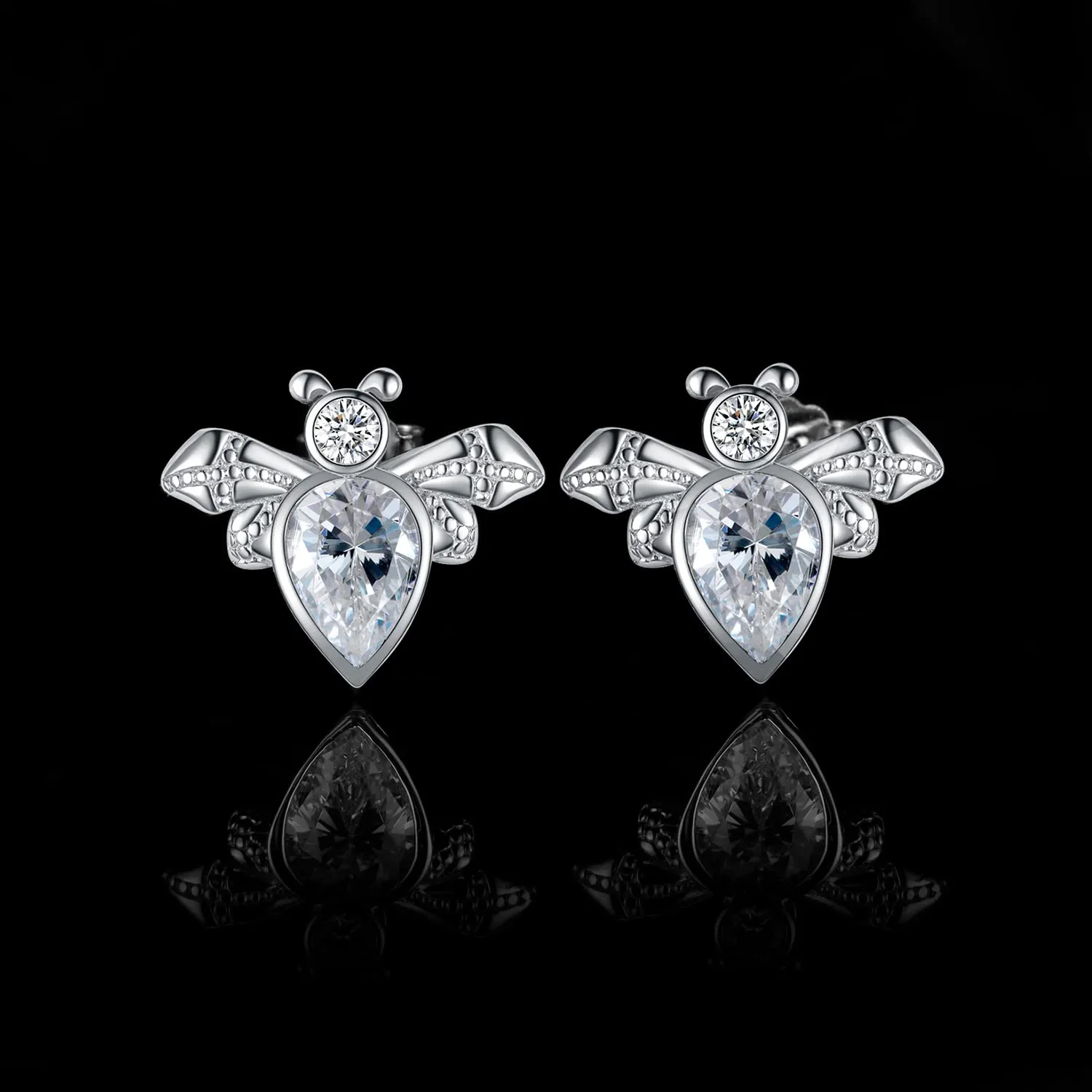 JewelryPalace Ape Pera orecchini argento 925 zirconia 3ct