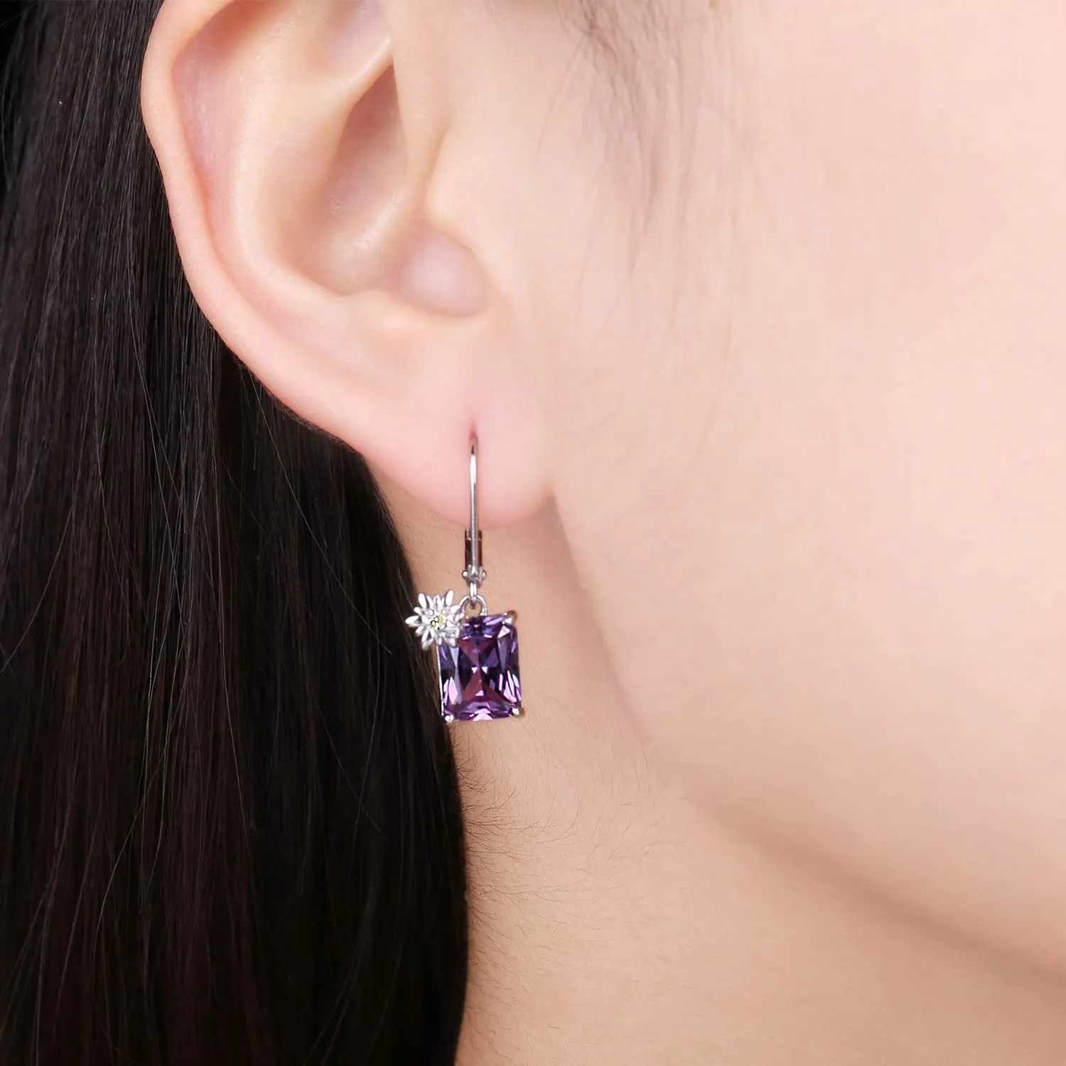 JewelryPalace Margherita orecchini pendenti alessandrite viola