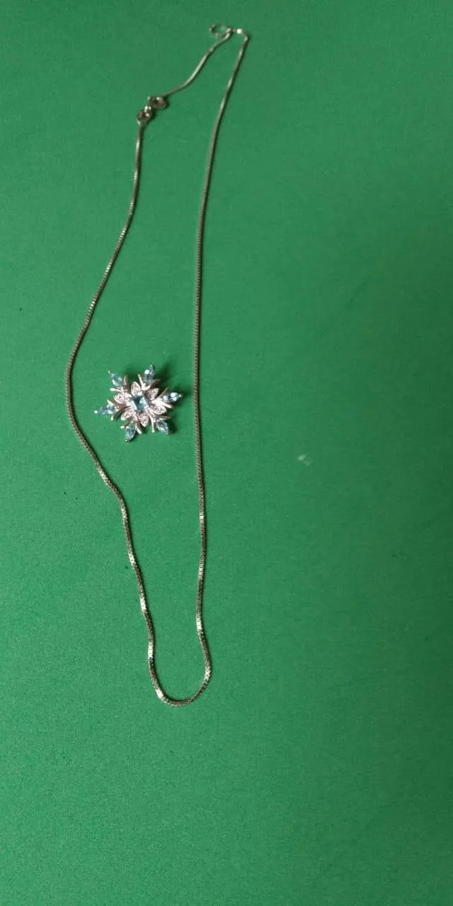 JewelryPalace Fiocco di Neve collana topazio argento 45cm