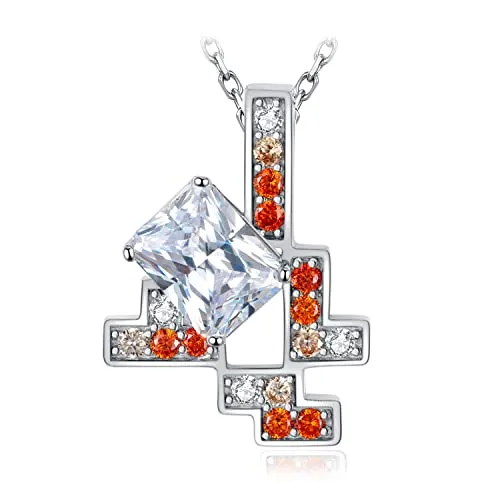 JewelryPalace Gioco 5ct Collana Argento Arancione
