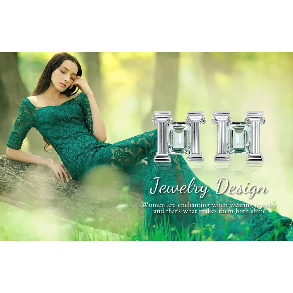 JewelryPalace Romana orecchini ametista verde argento