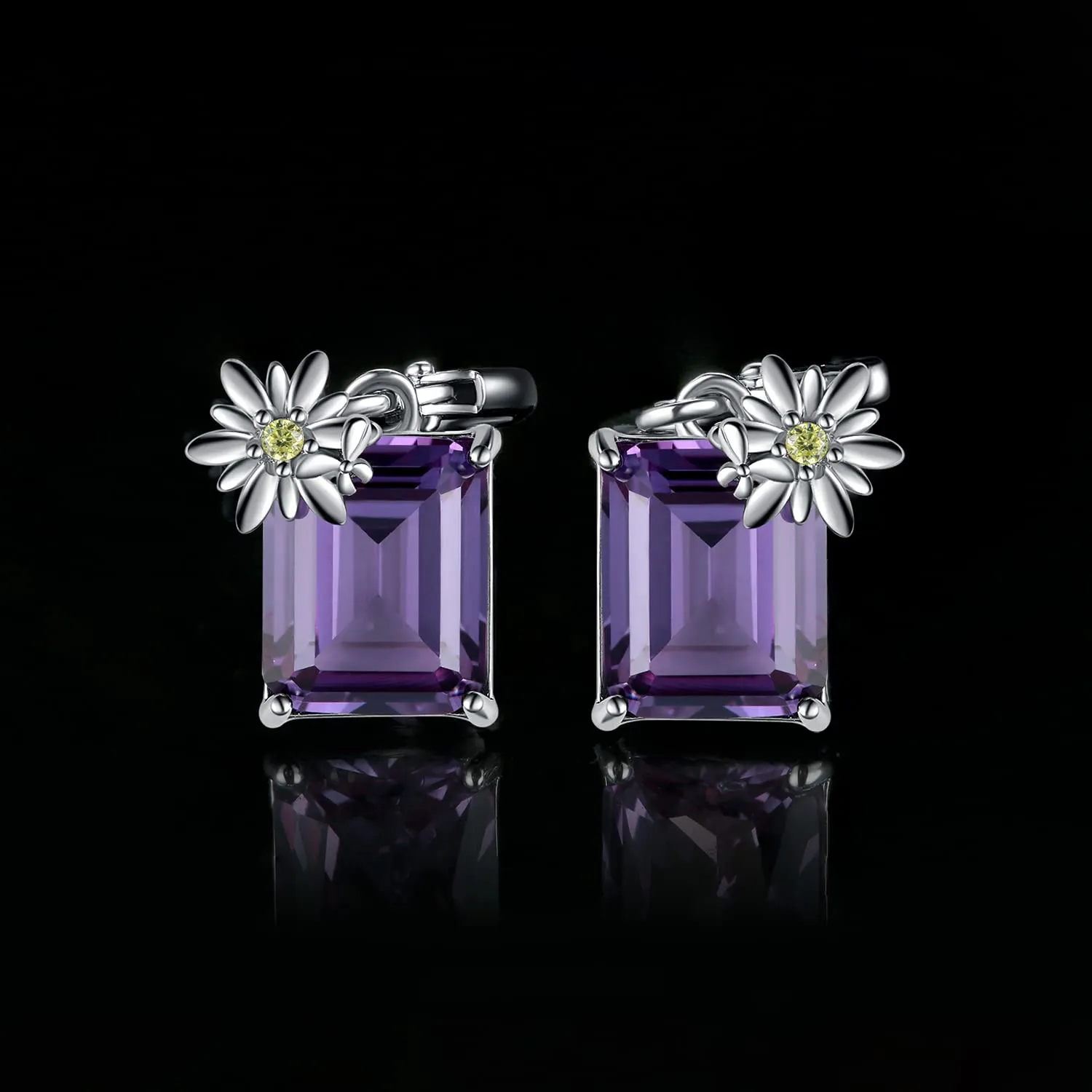 JewelryPalace Margherita orecchini pendenti alessandrite viola