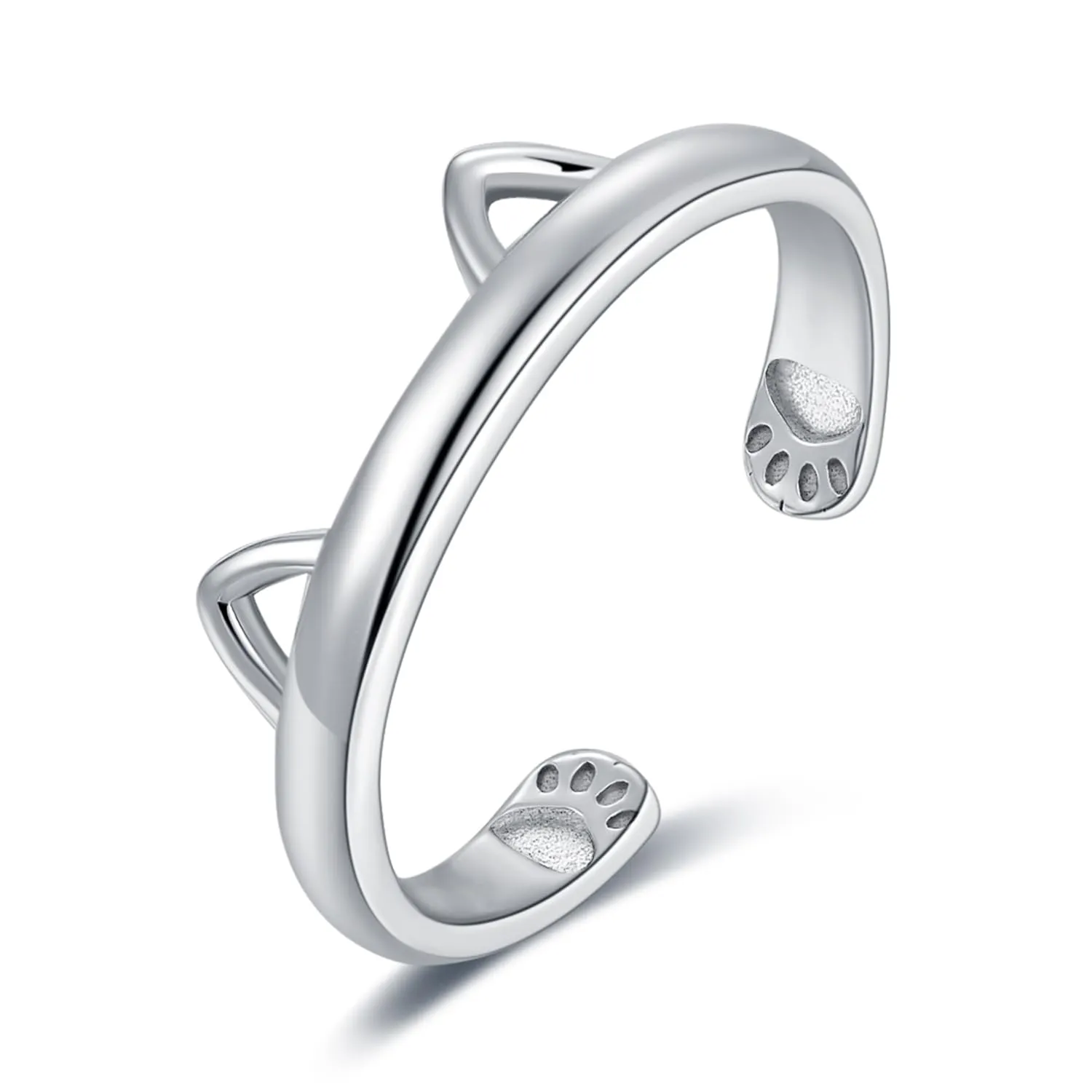 JewelryPalace Gatto Zampa anello argento regolabile