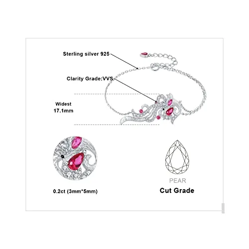 JewelryPalace Volpe Nove Code 1.09ct bracciale argento rubino