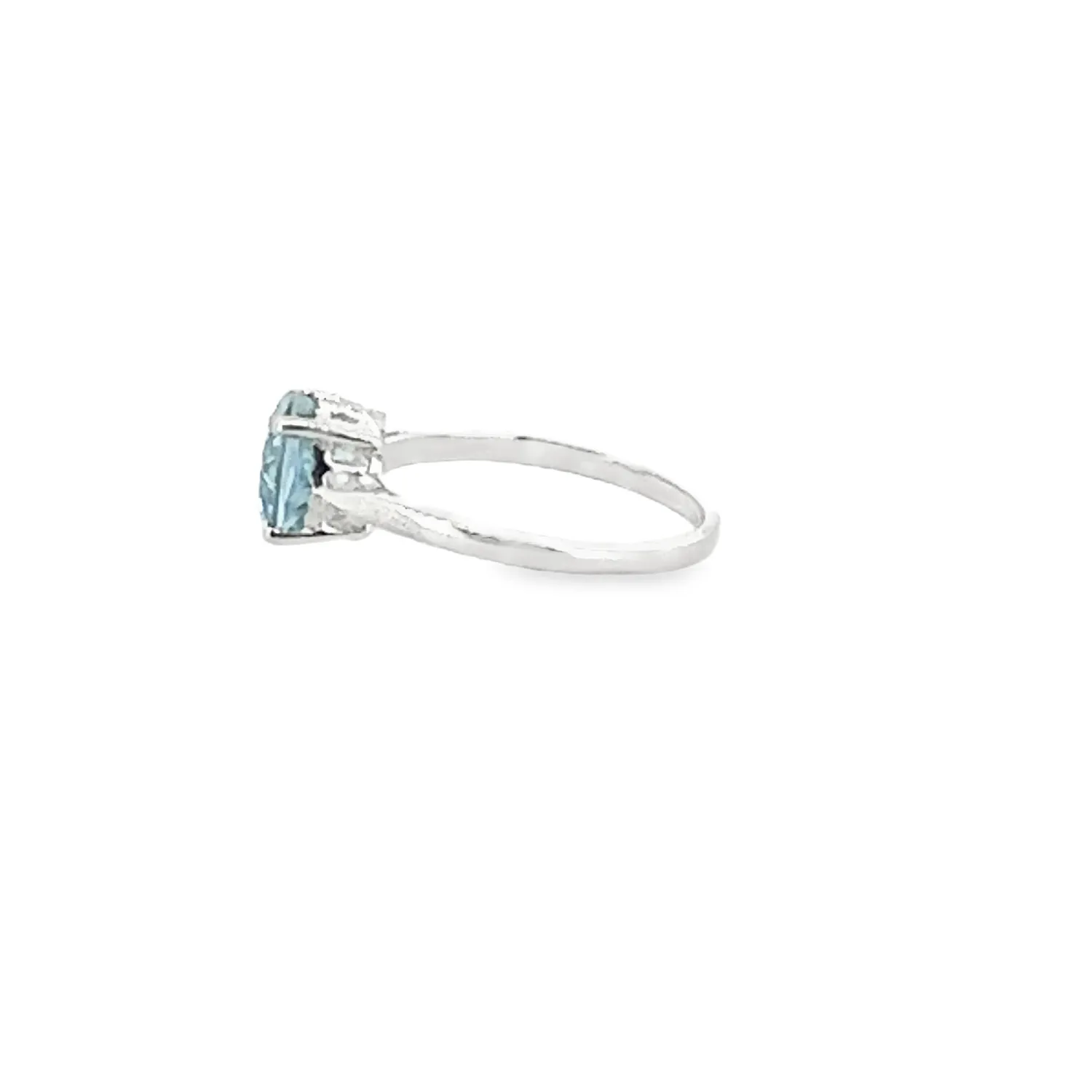 Victoria Jane Swiss Blue Topaz anello argento solitario