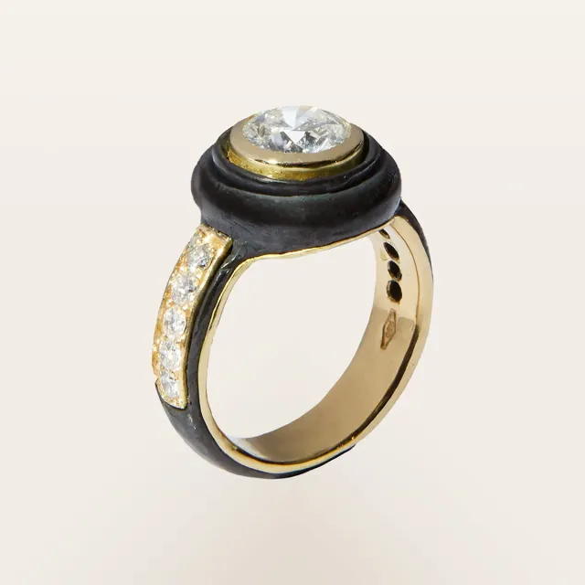 Alfredo Correnti A C Anello Solitario Classico
