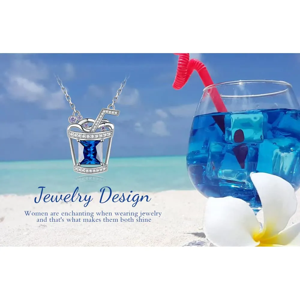 JewelryPalace Bevanda 5.9ct Collana Argento Blu 45cm
