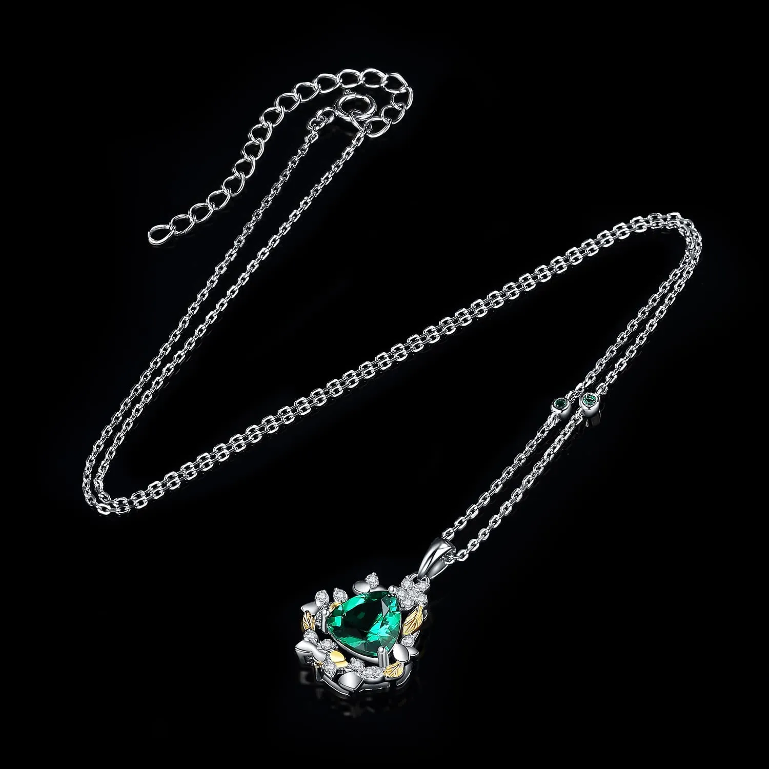 JewelryPalace Budino 1.7ct collana dorata smeraldo verde