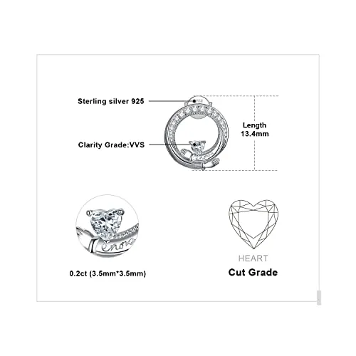 JewelryPalace Claddagh Orecchini Argento Cuore
