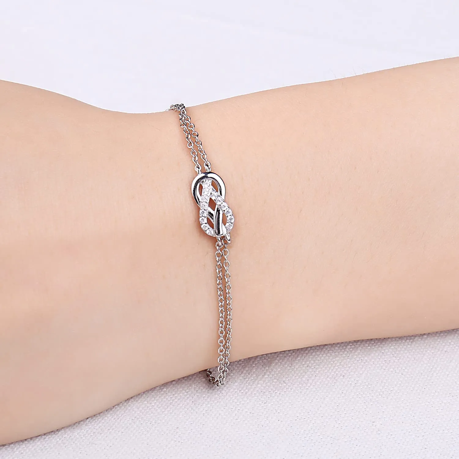 JewelryPalace Infinito bracciale argento 925 zirconia 2.4ct