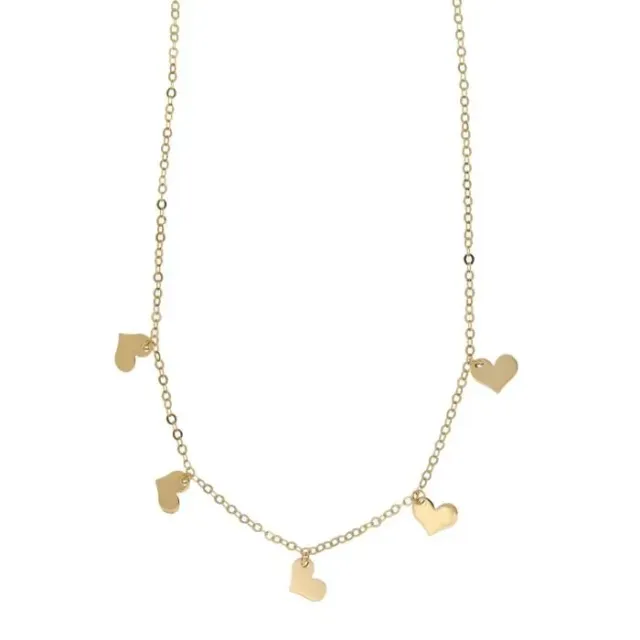 Gioielli Celiento Cuori Collana Oro Giallo 18kt