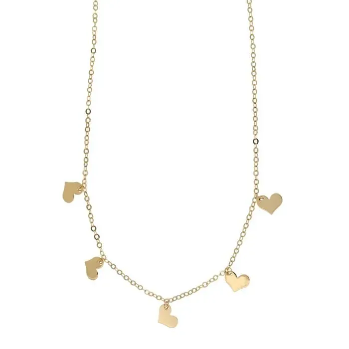 Gioielli Celiento Cuori Collana Oro Giallo 18kt