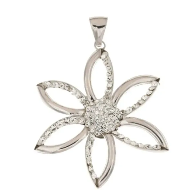 Gioielli Celiento fiore ciondolo oro bianco 18kt