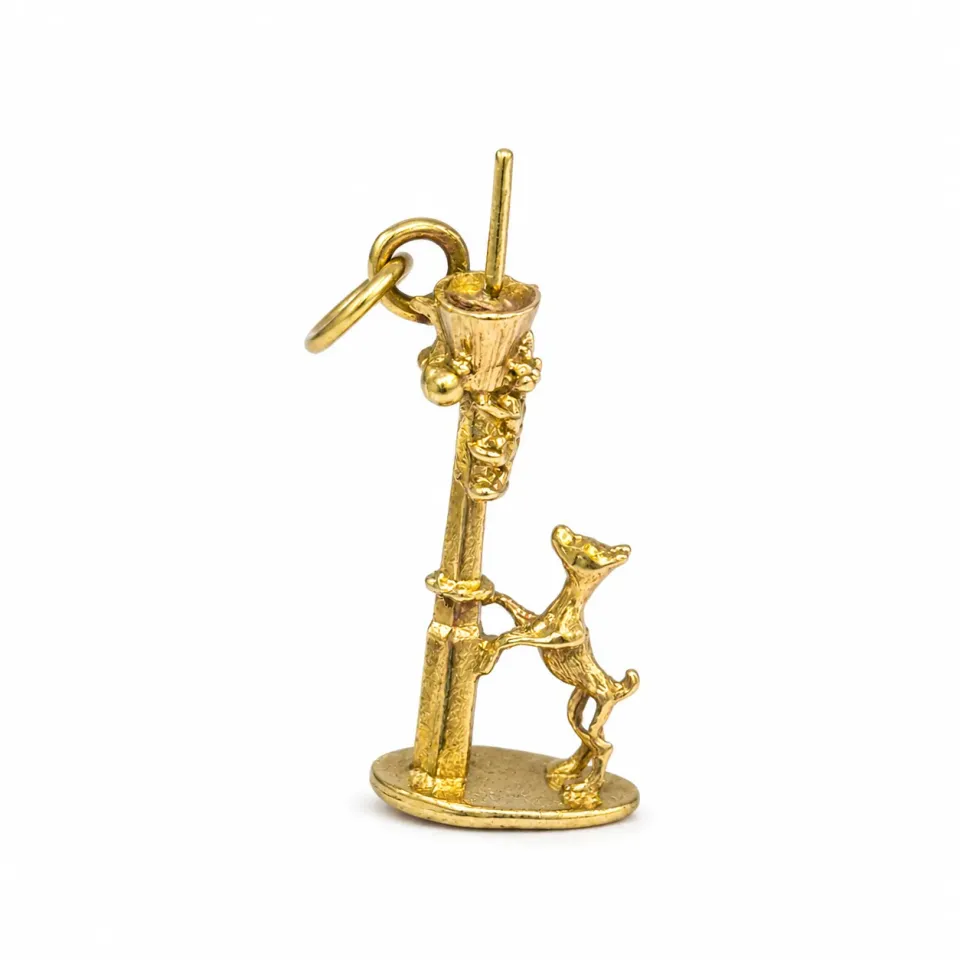 Victoria Jane Dog Pole ciondolo oro 9ct vintage