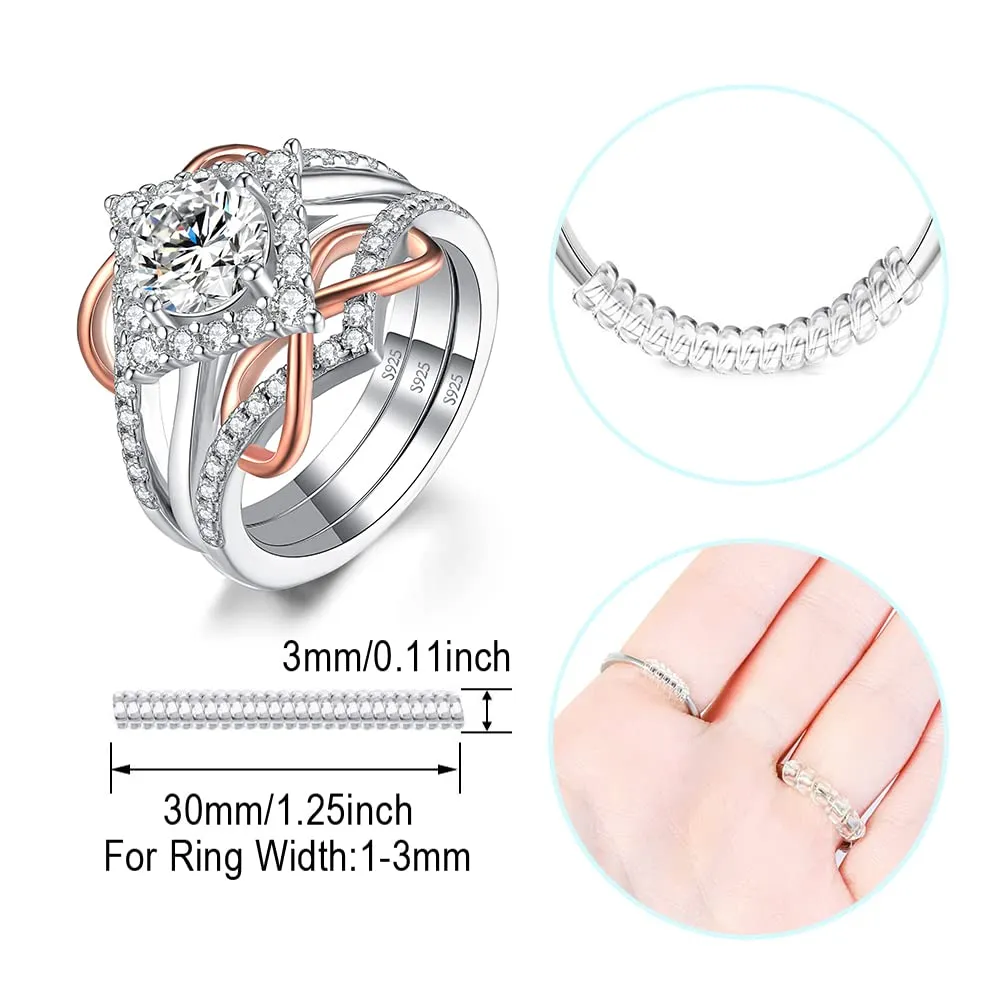 JewelryPalace Halo Vintage Anello Argento 925 Zirconia Rosa