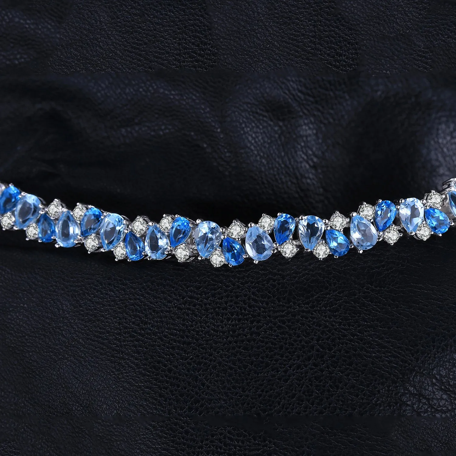 JewelryPalace 23ct Tennis bracciale argento topazio London