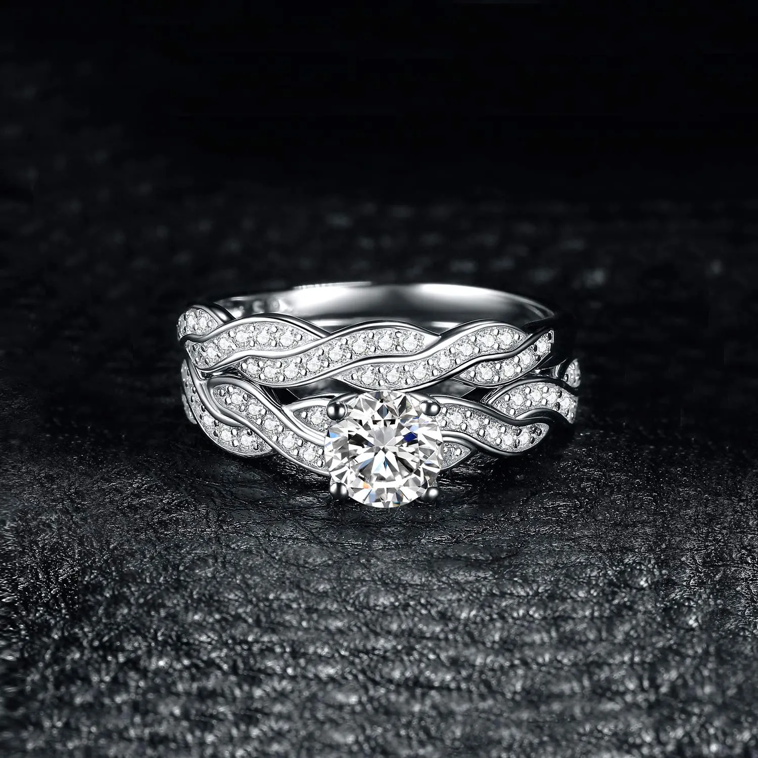 JewelryPalace Infinito Nodo Fede Argento Diamante 1.5ct