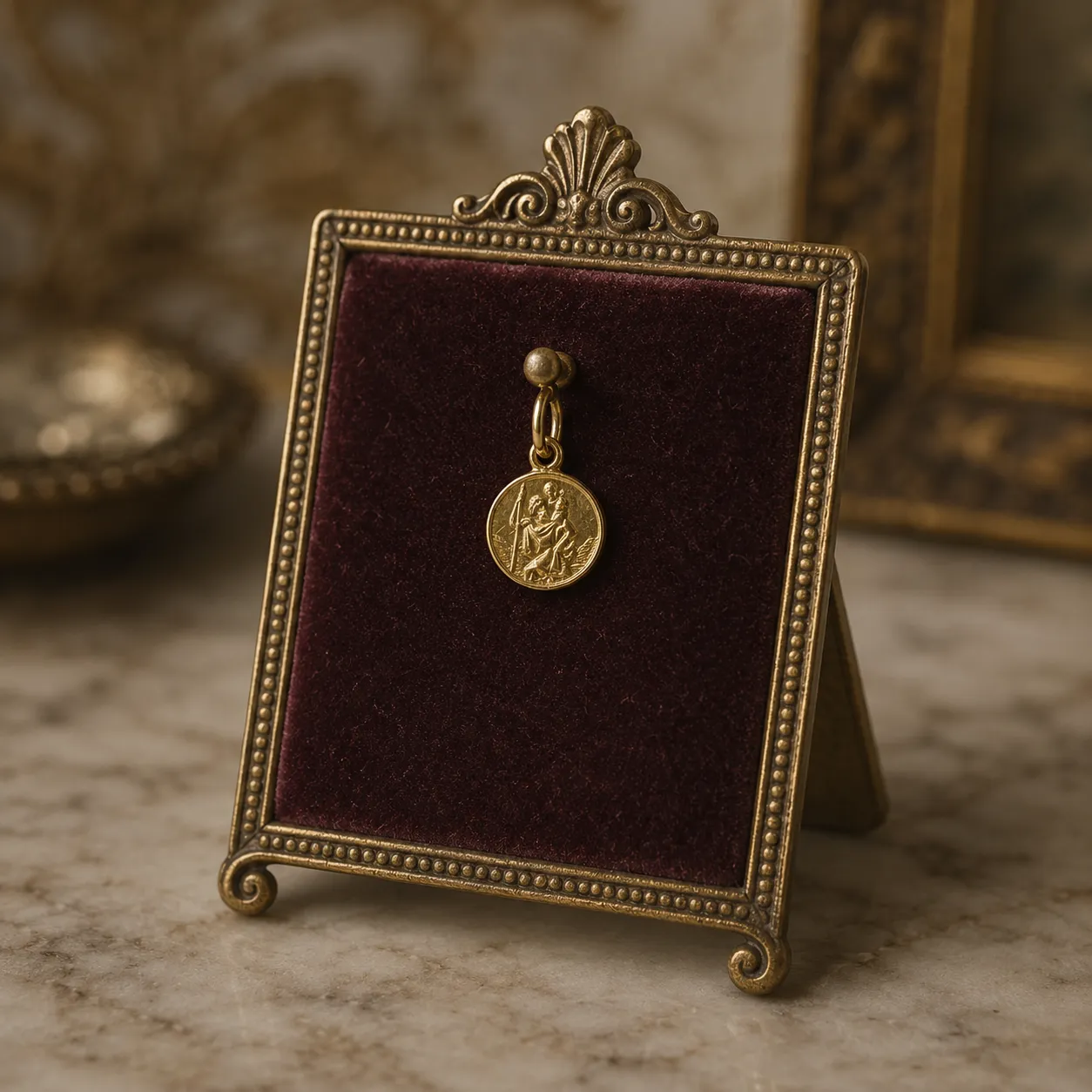 Victoria Jane St Christopher Ciondolo Oro 9ct Viaggio