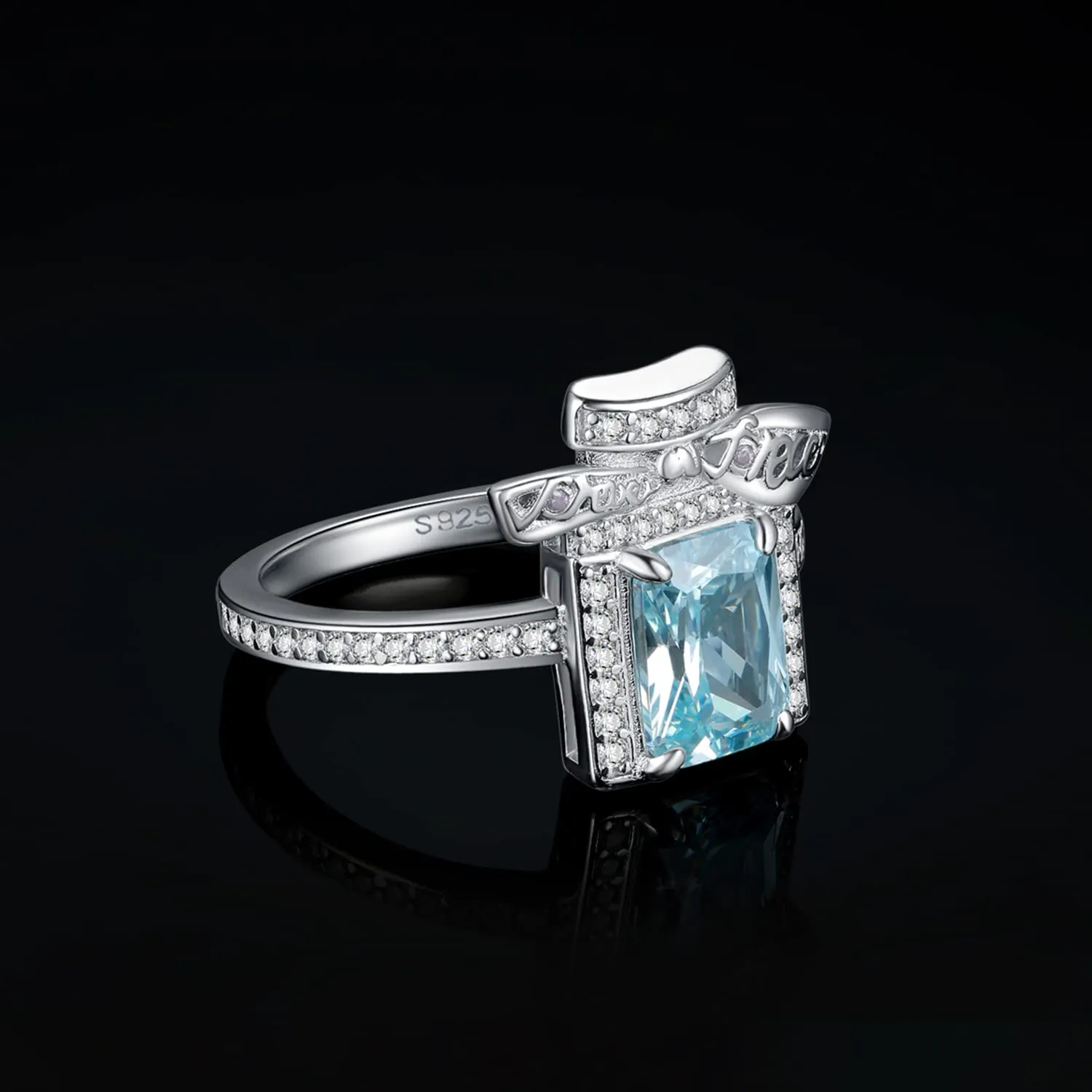 JewelryPalace Profumo 2.9ct Anello Argento Azzurro