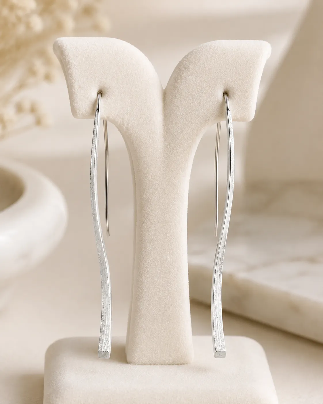 Victoria Jane Curved Drop orecchini pendenti argento