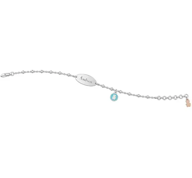 Gioielli Celiento Nanan Bracciale Targa Bambino Argento 925