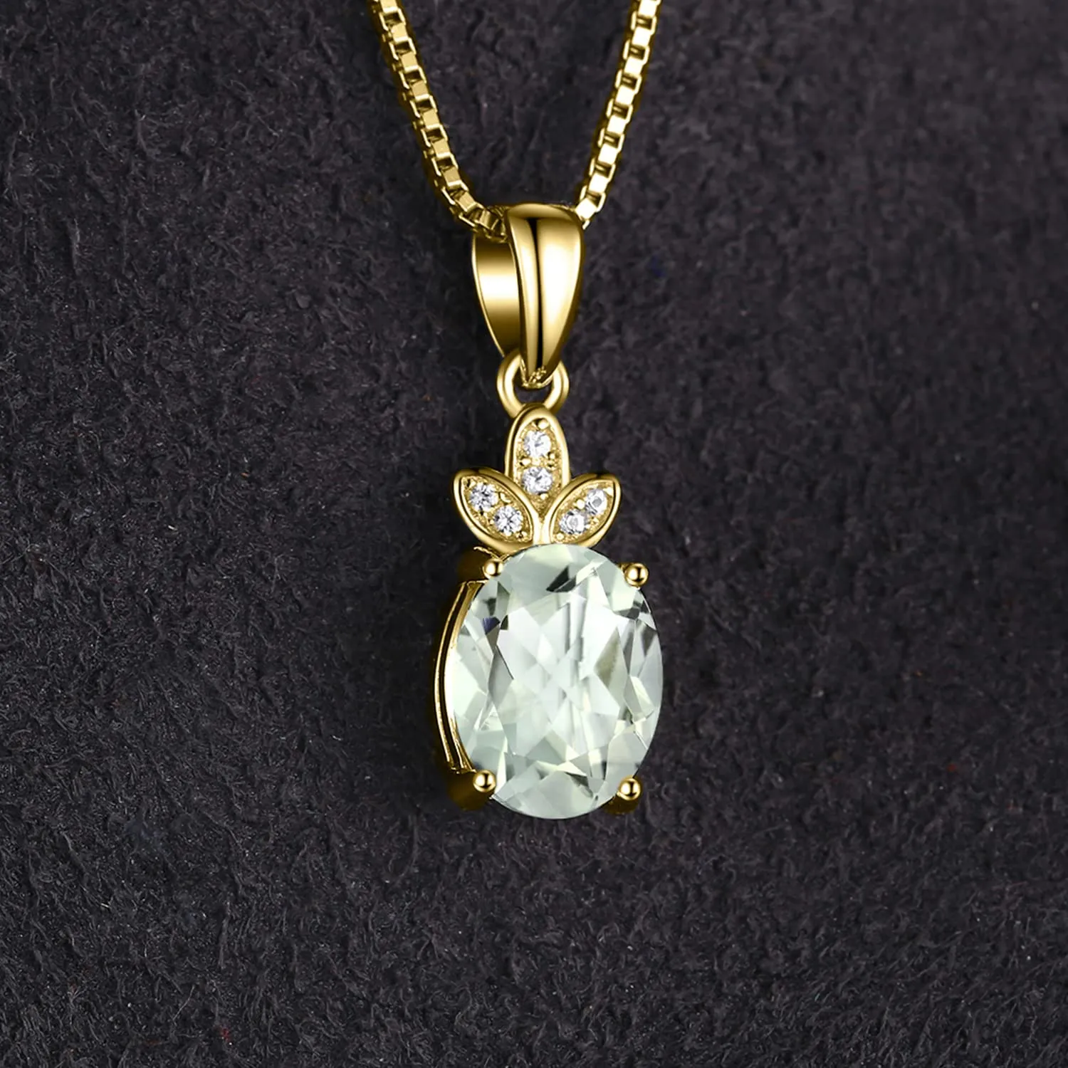 JewelryPalace Classica ovale collana argento topazio bianco 45cm