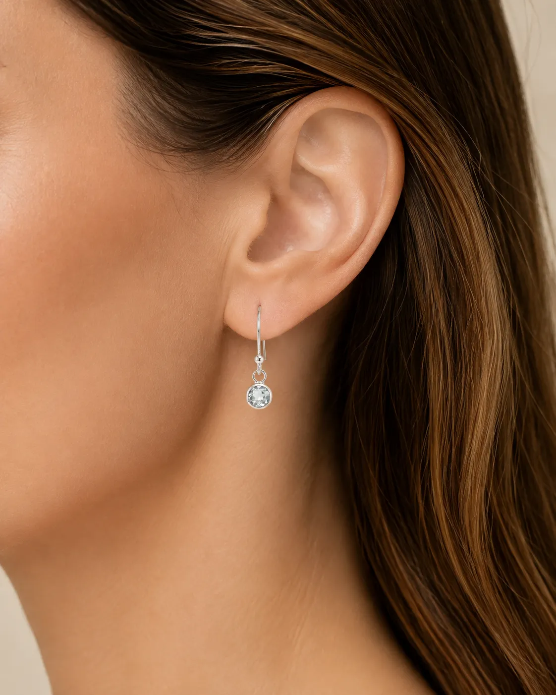 Victoria Jane Aquamarine orecchini argento goccia azzurra
