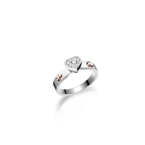 Gioielli Celiento LBB117 solitario cuore anello diamante bambino