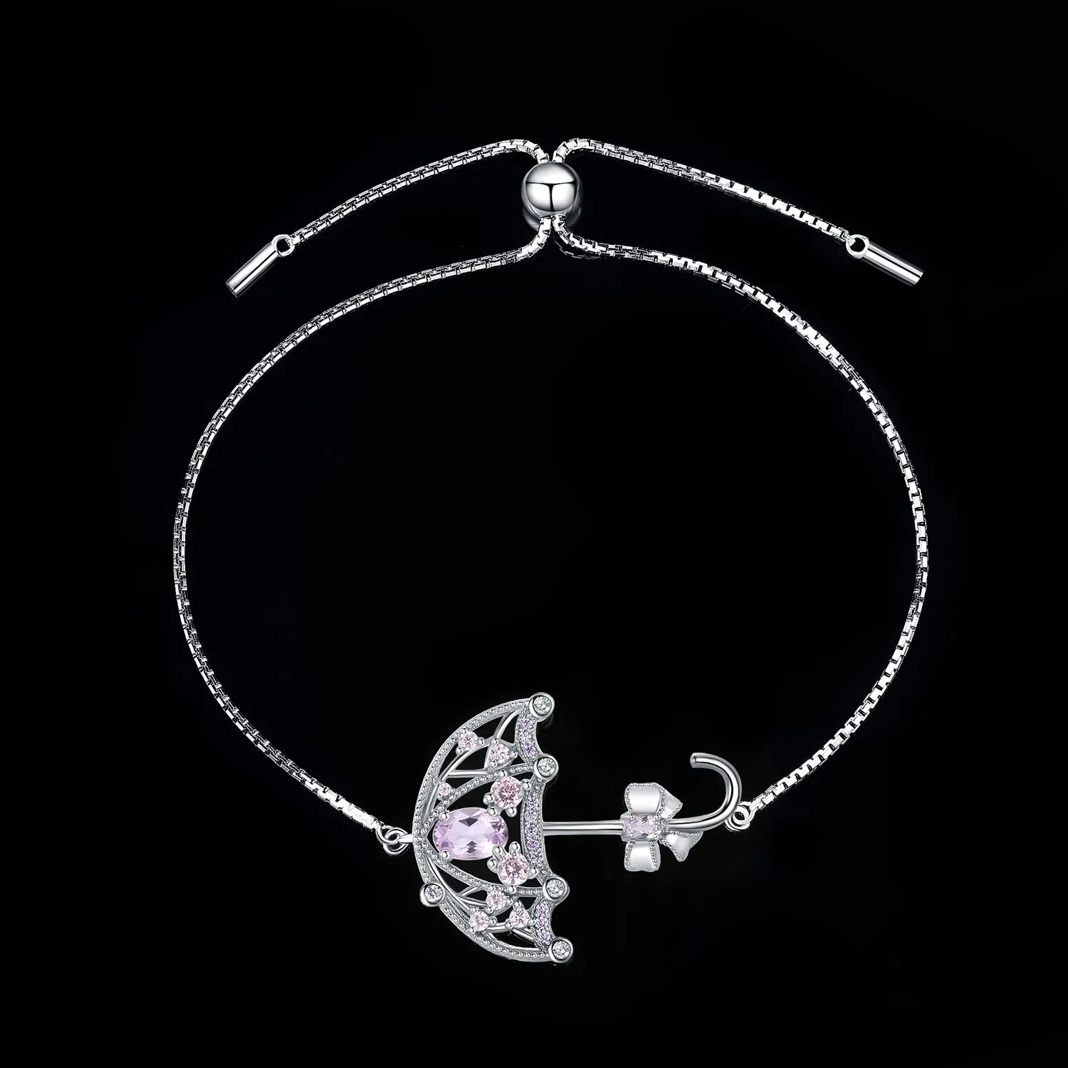 JewelryPalace Farfalla bracciale argento ametista regolabile