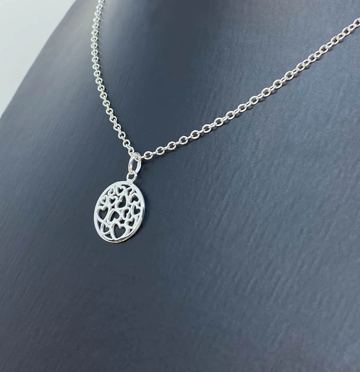 Victoria Jane Circle of Hearts ciondolo argento
