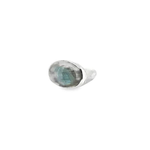 Victoria Jane Labradorite anello argento massiccio labradorite