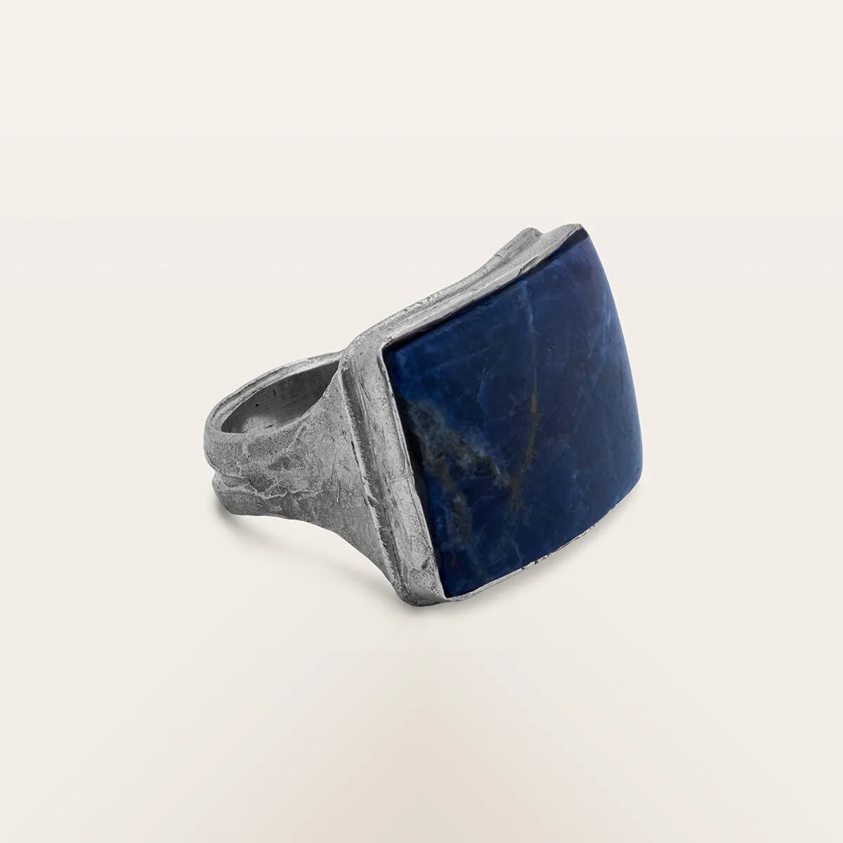 Alfredo Correnti Gea Sodalite anello pietra blu