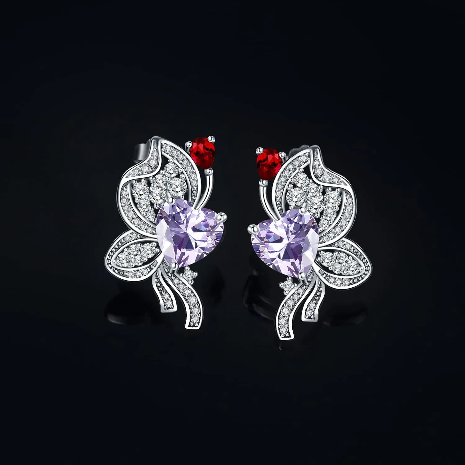 JewelryPalace Farfalla 8.4ct Orecchini Argento Viola