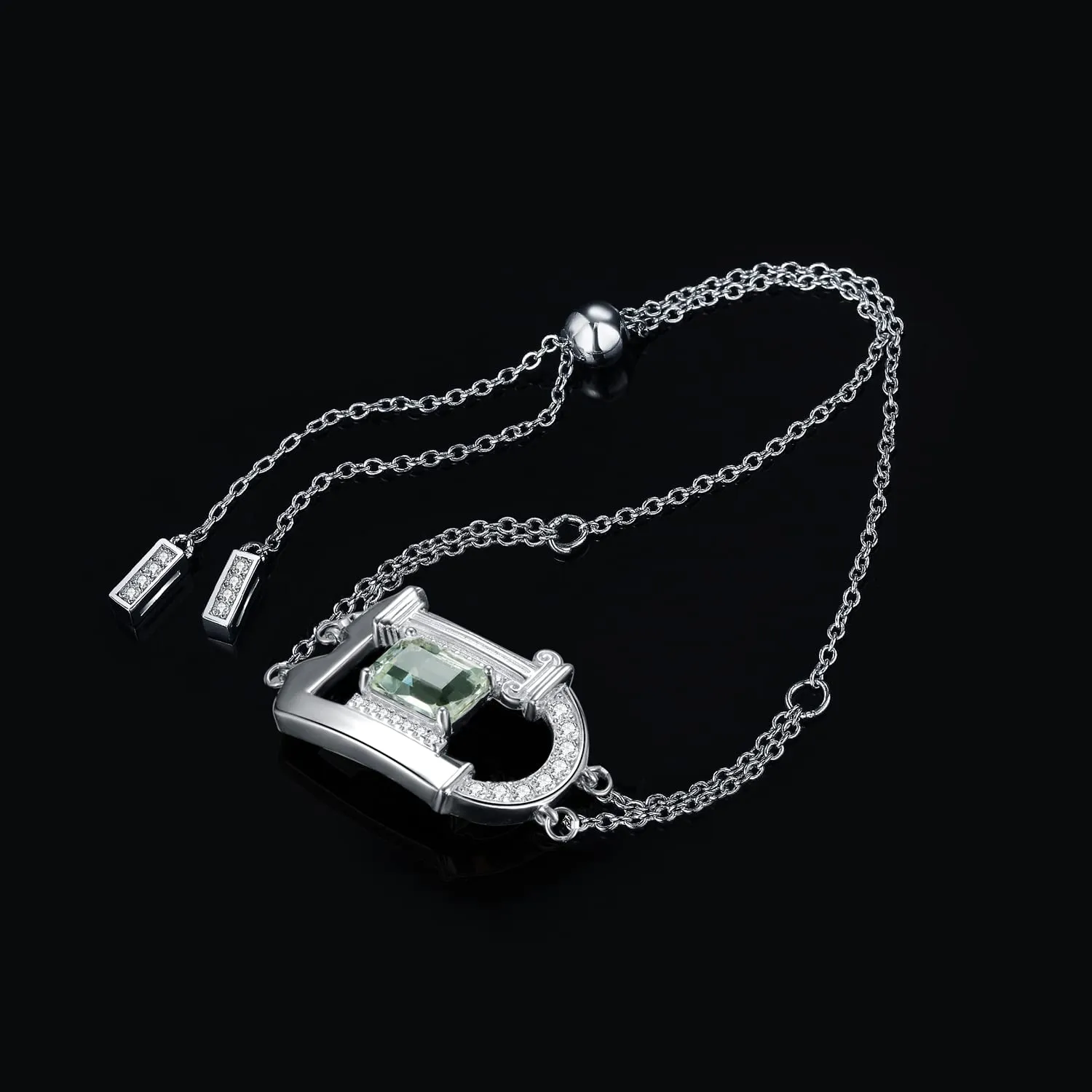 JewelryPalace Romana 2.1ct Bracciale Argento Ametista Verde