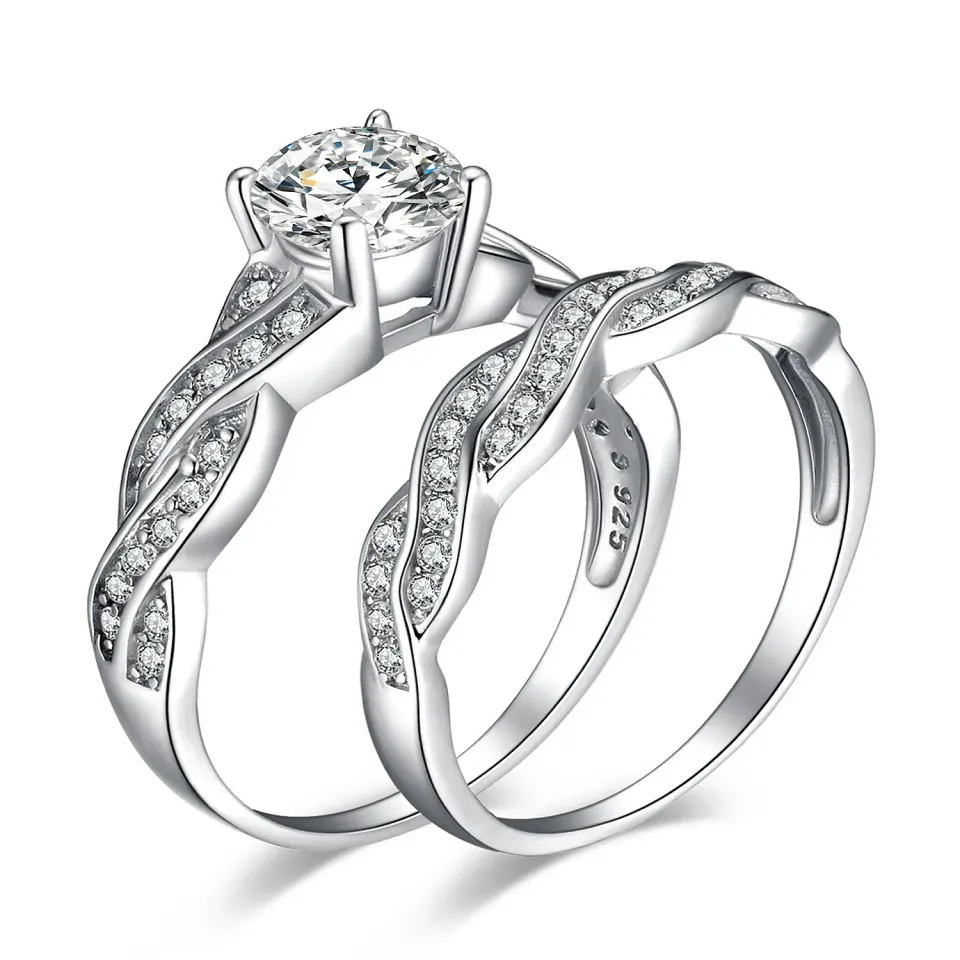 JewelryPalace Infinito Nodo Fede Argento Diamante 1.5ct