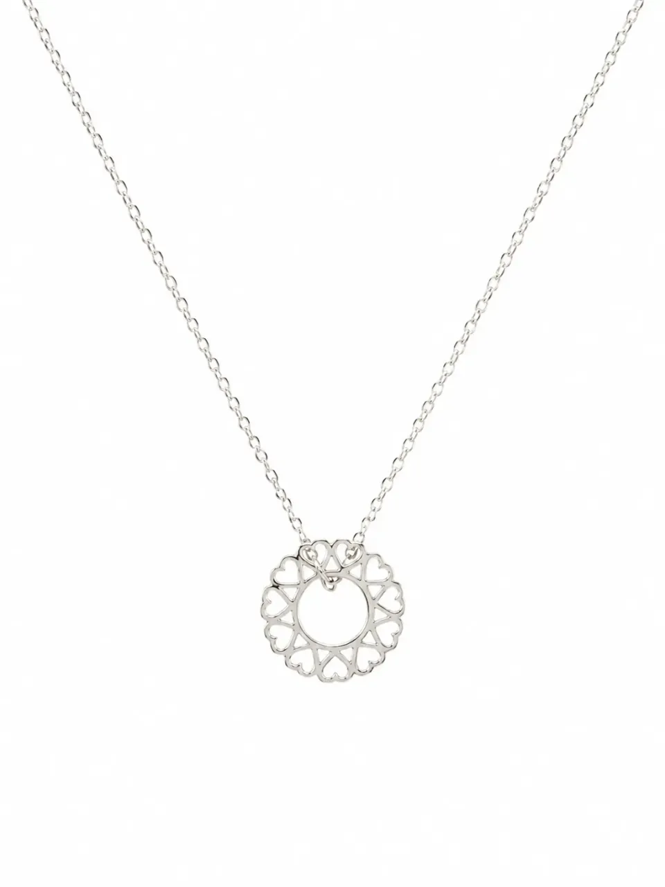 Victoria Jane Circle of Hearts collana argento traforata