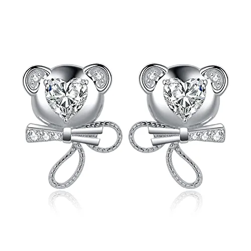 JewelryPalace Orsetto Cuore orecchini argento 925 zirconia 3.1ct