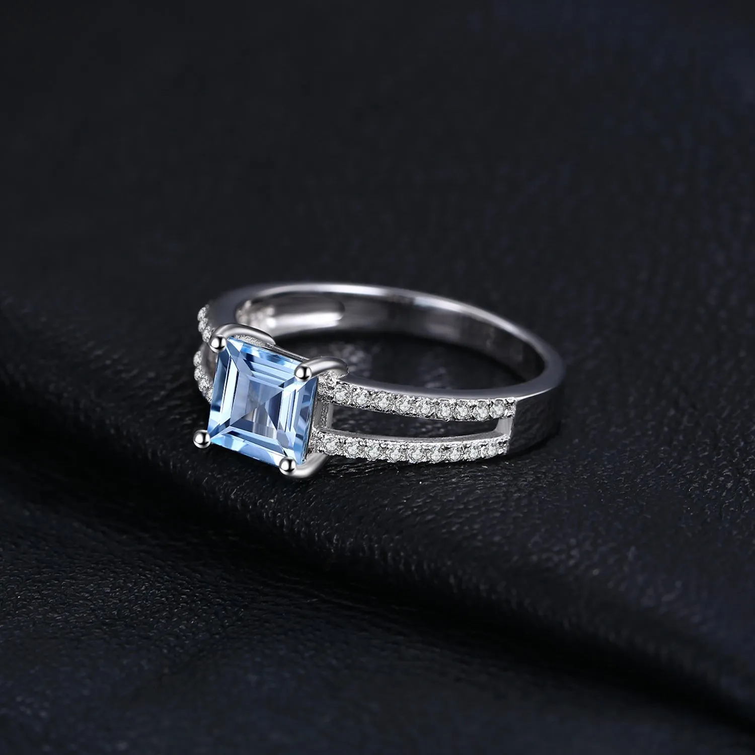 JewelryPalace Solitario anello argento topazio 14.5