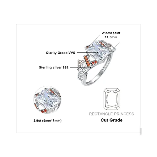 JewelryPalace Cocktail Smeraldo anello argento pietra gialla